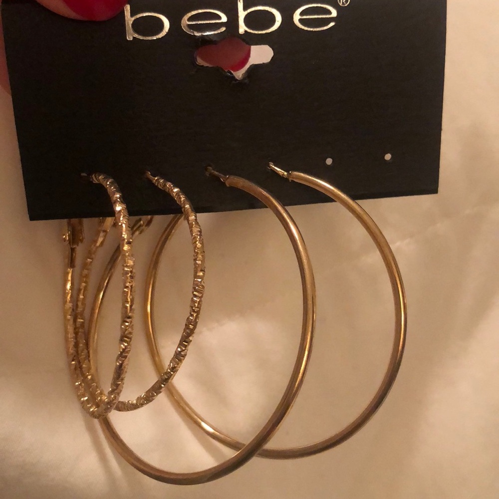 Bebe Hoop Earrings